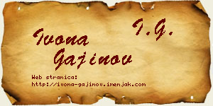 Ivona Gajinov vizit kartica